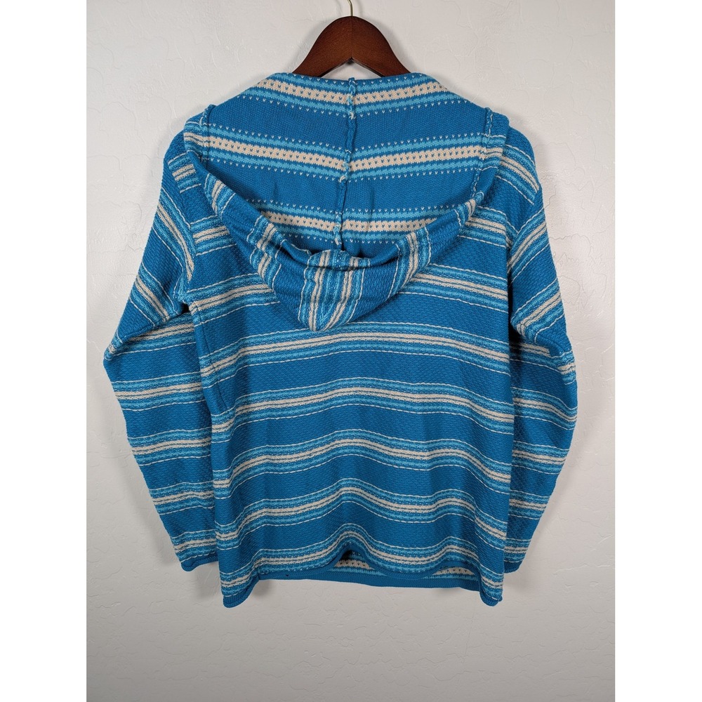 Dixxon Flannel Co. Baja Hoodie Pullover Women Small Striped Knit Kangaroo Pocket - Picture 5 of 11